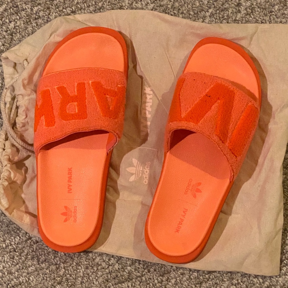 Adidas x IVY PARK Beyonce Bold Orange Slides